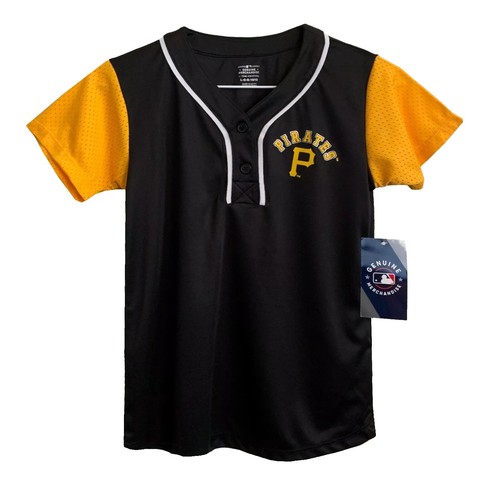Pittsburgh Pirates Jersey Youth Boys Large Black Button Up MLB