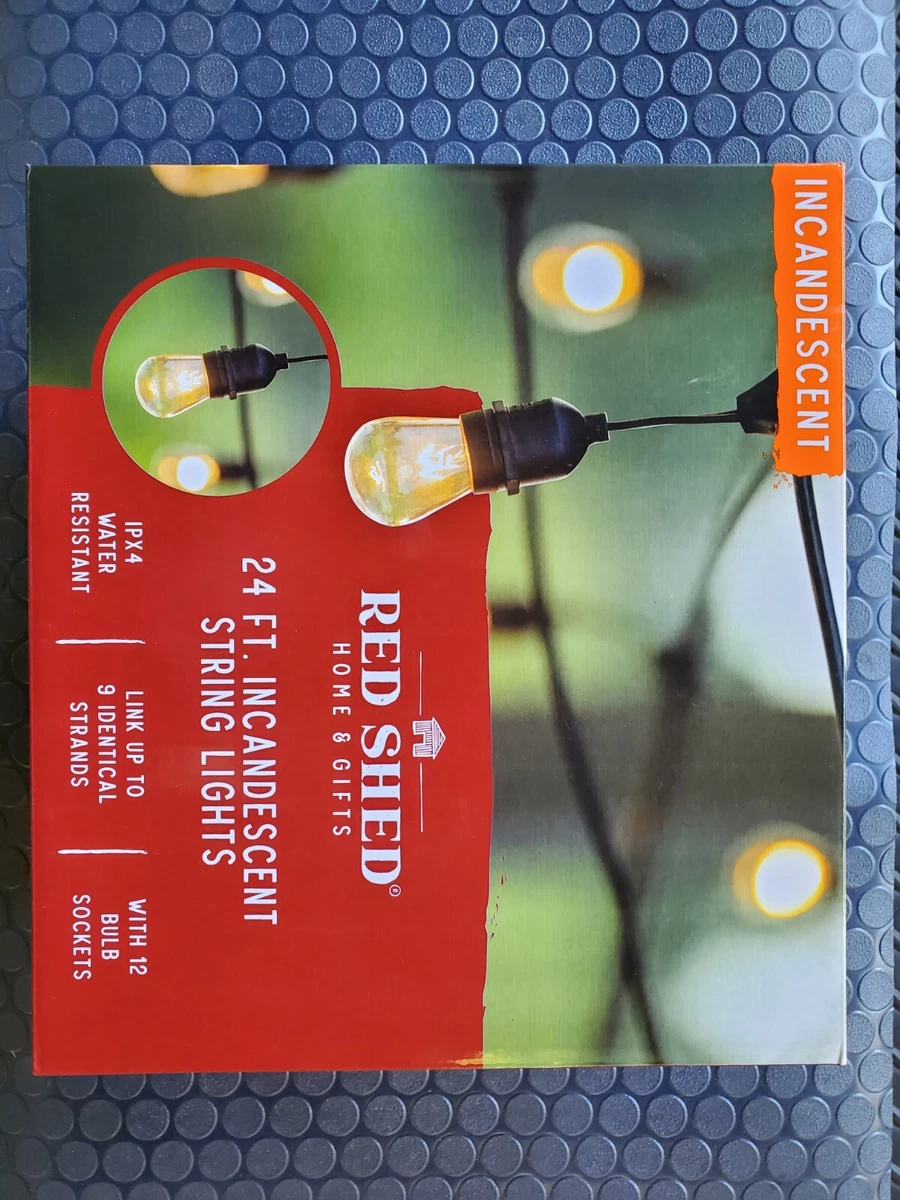 Red shed string online lights