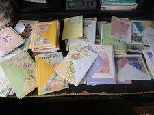 Greeting cards lot of 165 mix flaws greeting cards N envelopes