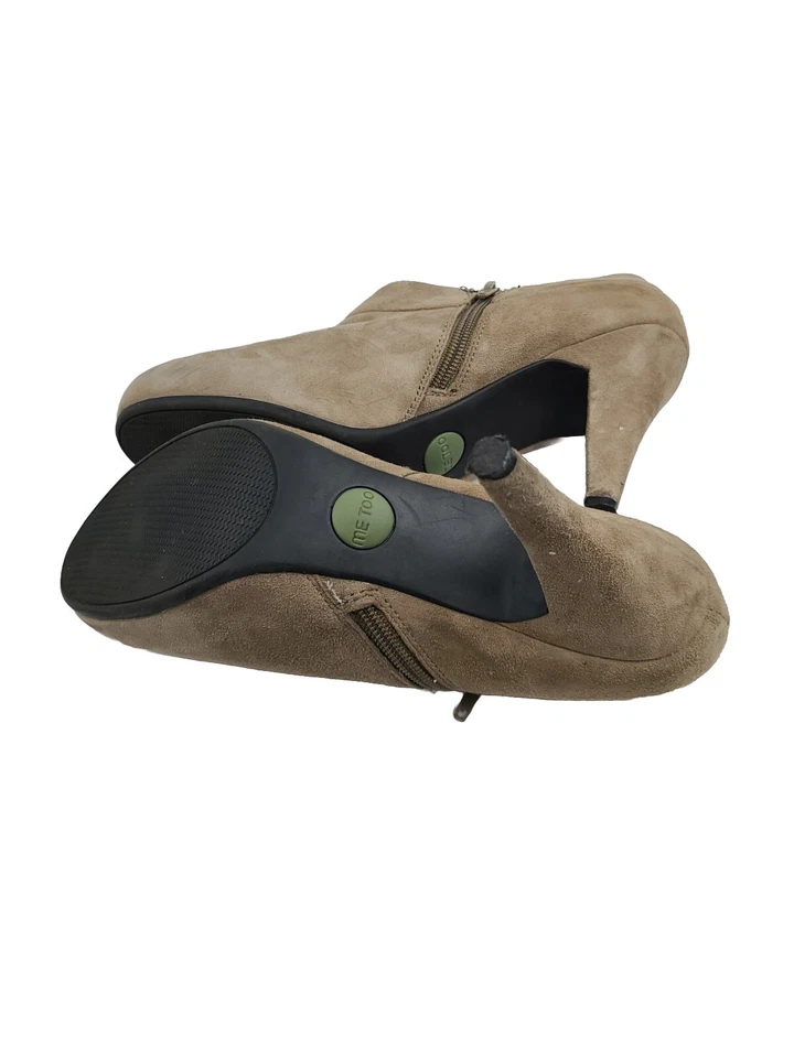 Zapato botín de gamuza Me Too Lamont bronceado cremallera lateral lazo talla 8 M Foto 3 de 4