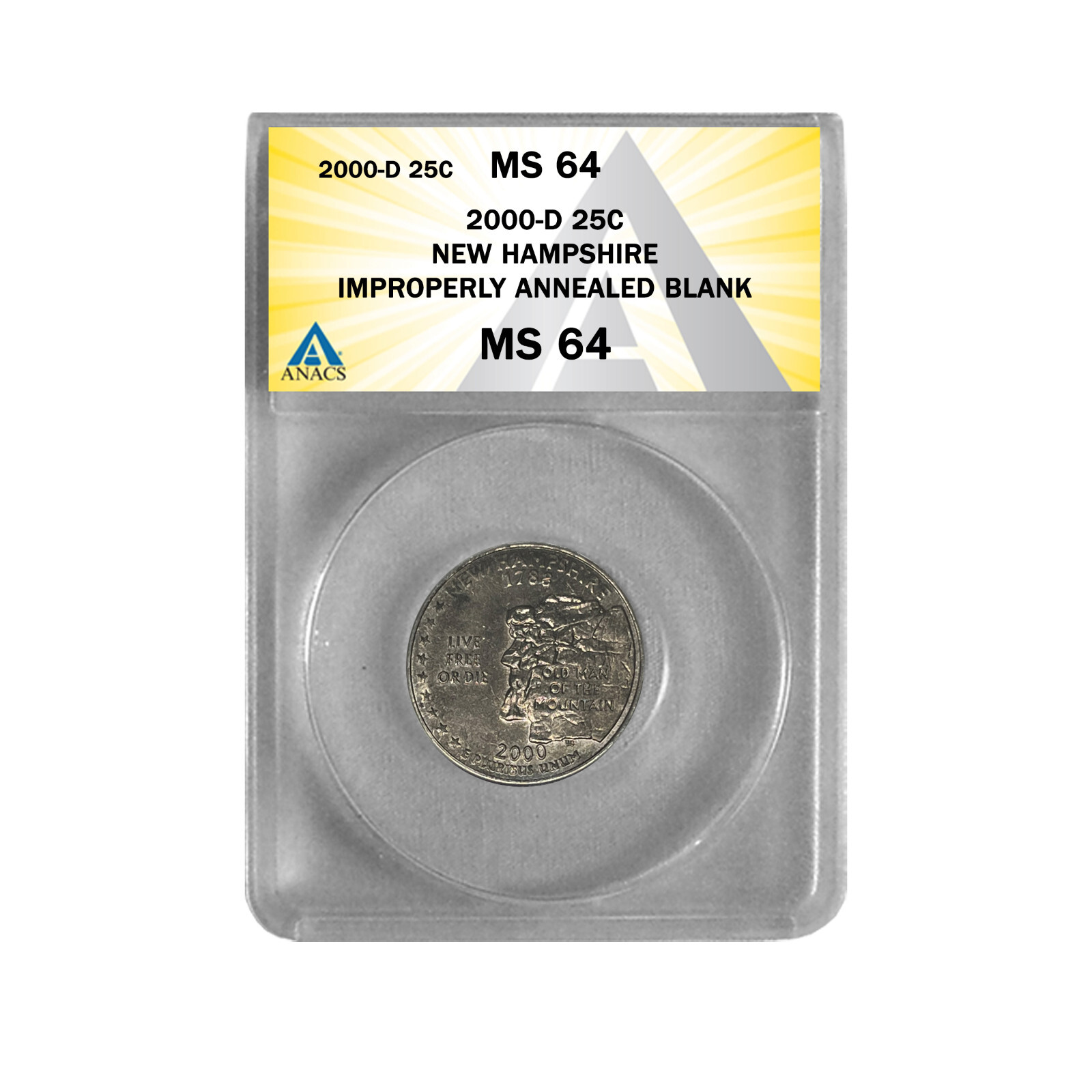 2000 D New Hampshire Quarter Error Improperly Annealed MS64 eBay