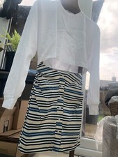 Zara Contrast Dress with Cut Out Detail, Size S