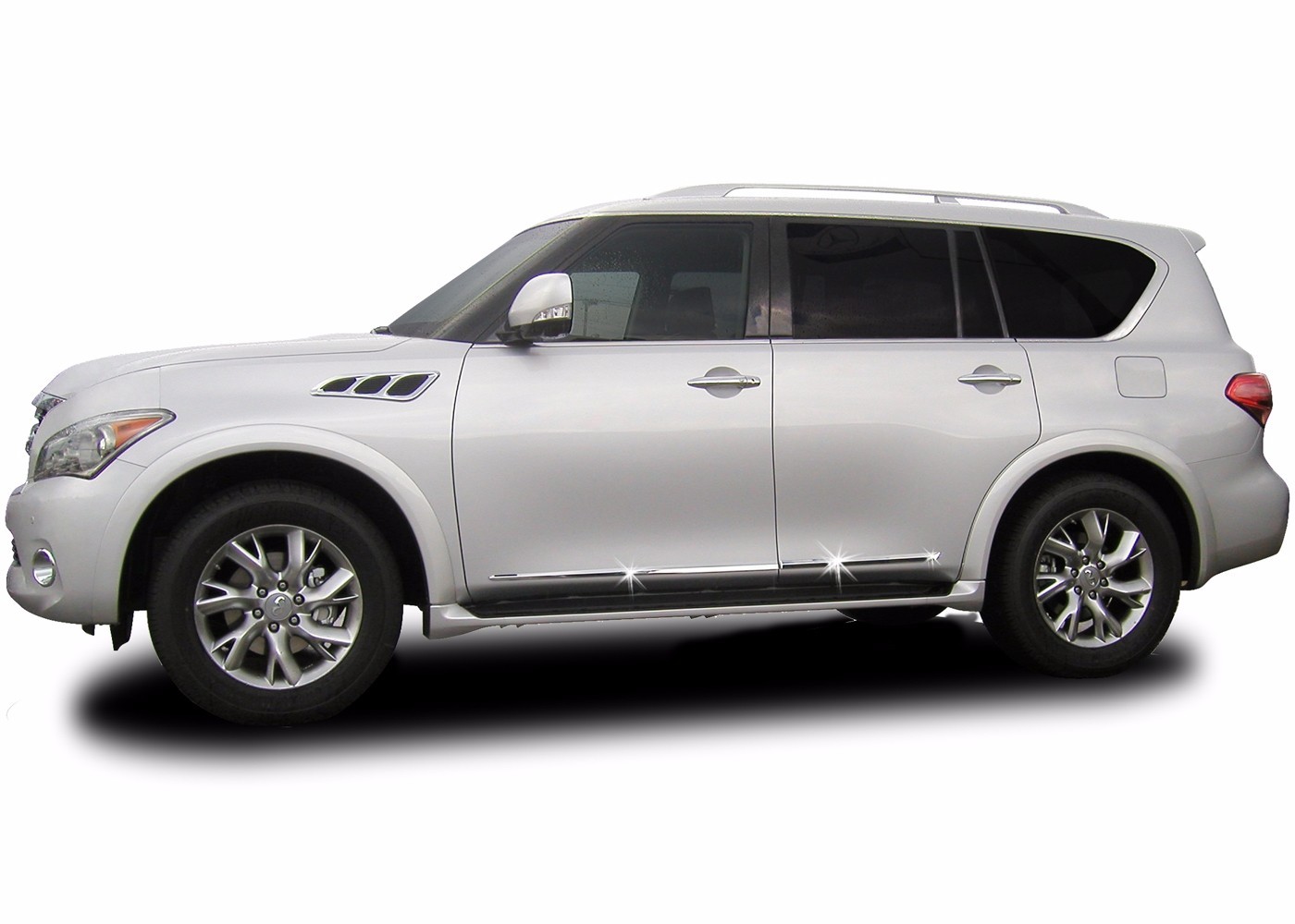 FITS INFINITI QX80 20142017 ABS CHROME LOWER BODY SIDE DOOR MOLDING