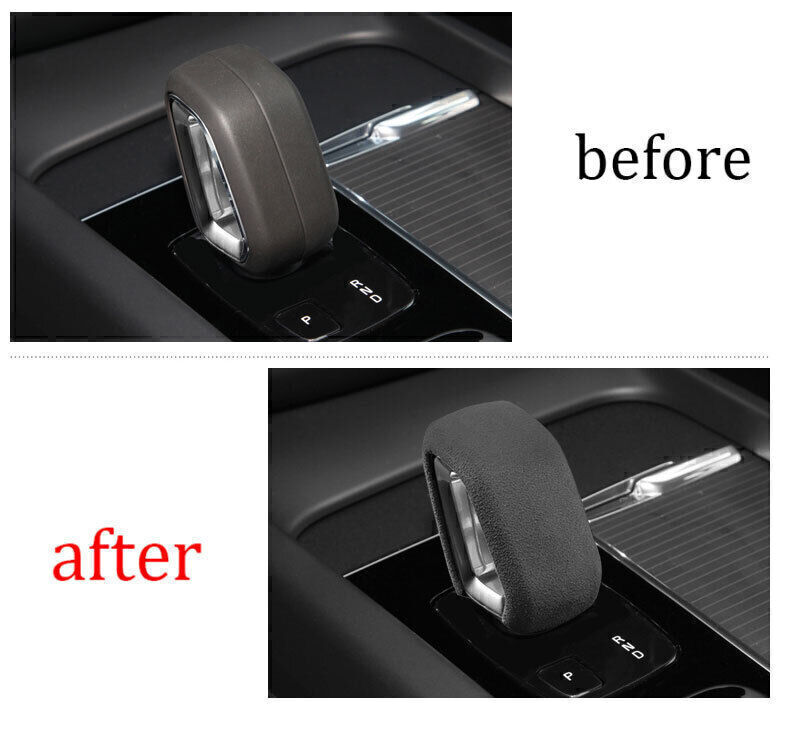 アクセサリー ELITE VOLANO For Volvo XC60 2022-2025 Black Alcantara Center Console Gear