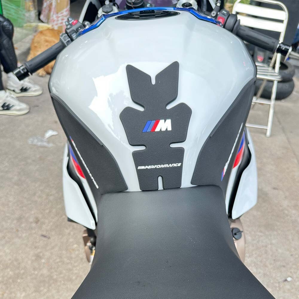 DFFMQSJ Protection De Réservoir De Carburant De Moto En Fibre De Carbone 3D, Autocollants De Protection De Réservoir Compatible Avec BMW S1000RR S1000XR S1000R(Carbon Fiber A
