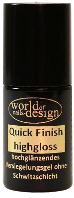 6 ml Quick Finish High Gloss Gel  Brillant Hybrid  Gel OHNE Schwitzschicht   