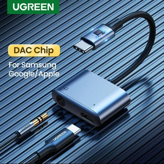 Adaptateur Audio USB Type-C vers USB-C PD + Jack 3.5 mm - USB