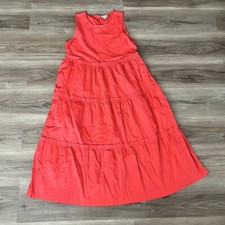 J. Crew Maxi Tiered Tank Top Dress Red Women Size 6