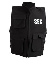 Fasching KostüM Polizei Sek-Weste 1-Tlg. Mit Taschen 128