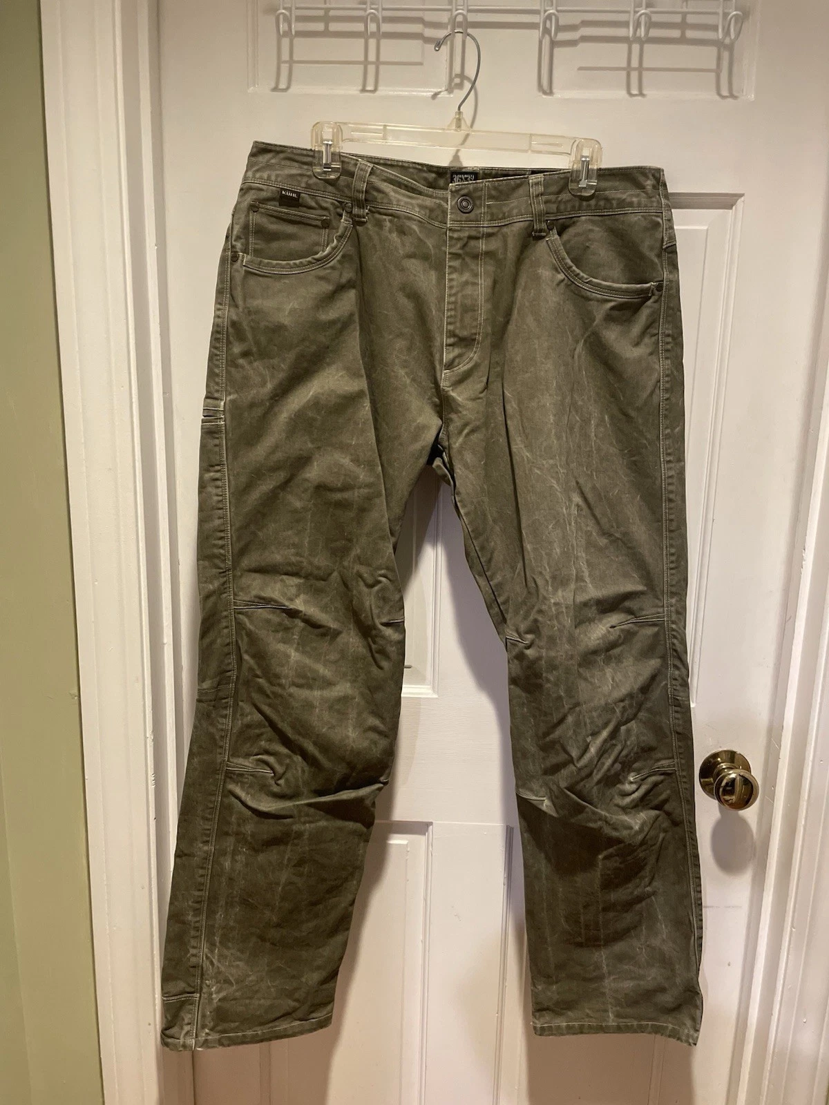 Kuhl Rydr Pants Mens 36x31 Vtg Patina Cotton-Blend Canvas Hiking Utility Outdoor