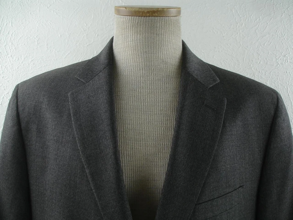 Men's sz 42L Banana Republic Brown Wool Tweed 2-Pc Suit Modern Fit Pants 34 X 33 - Image 3 of 4