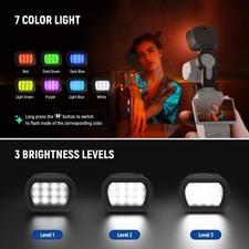 NEEWER Basics Magnetic RGB Light Compatible with OSMO Pocket 3 Gimbal Camera