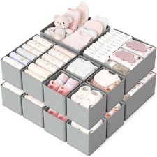 Drawer Organizer, 16 Pack Baby Dresser Organizer for Nursery, Foldable Closet...