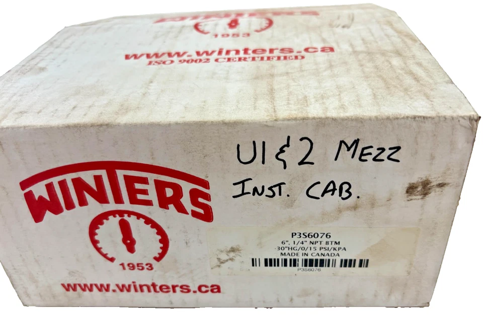 Winters P3S6076 Pressure Gauge 6" Dial 1/4" NPT Bottom Connection - Image 4 of 4