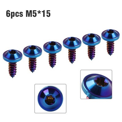 6pcs  Bolts Truss Torx Head Self Tapping Screws M5x15mm Fastener