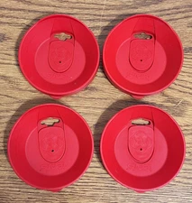 Tervis Tumbler Genuine Lids Red  Replacement 16oz. Lot of 4