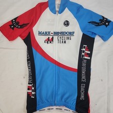 Nimblewear Marx-Bensdorf BPC Full Zip Cycling Jersey Pre-Owned Mens Small Blue