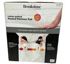 Brookstone Quilted-Comfort Cotton Heated Mattress Pad - CAL KING