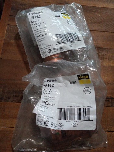 Viega ProPress 78162 1-1/2" x 1-1/4" Copper Reducer Lot Of 2. Plumbing HVAC Part