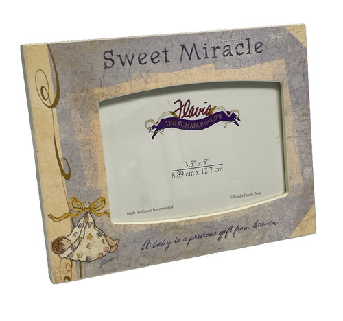 Flavia Wood Picture Frame 3.5 x 5 Sweet Miracle Baby Photo Precious Gift Heaven