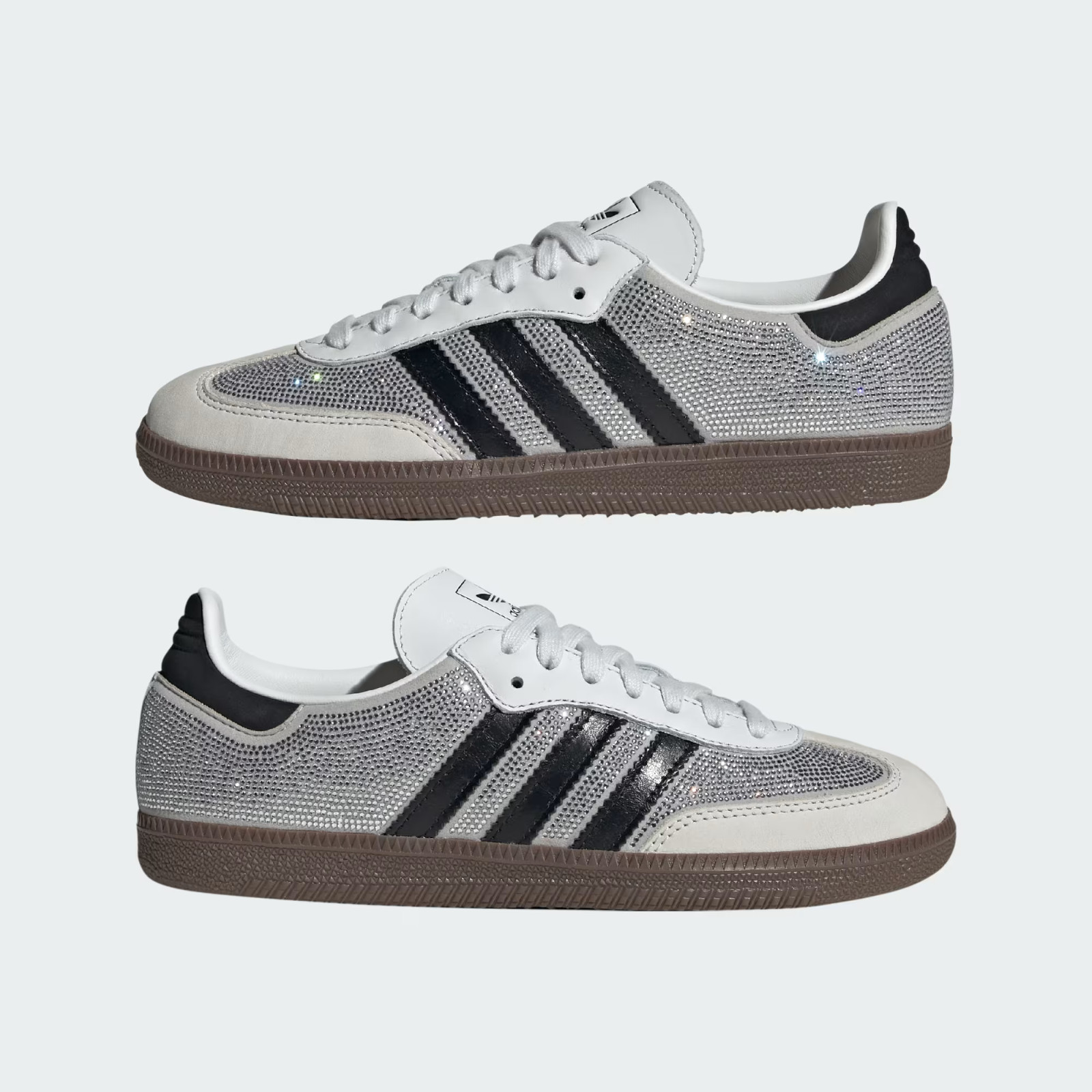 Adidas Samba OG “Rhinestone” Crystal White Silver Black (IH9055) Women's 6-9.5
