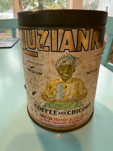 VTG 1938 Luzianna Coffee/chickory tin, no lid