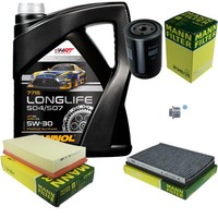 Mann Inspektionspaket 5L Mannol Longlife 504/507 5W-30 FüR VW Passat 1.9 TD