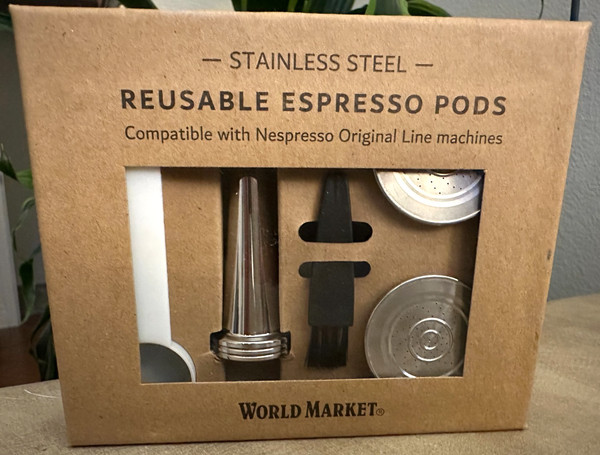Cápsulas de café espresso reutilizables de acero inoxidable World Market para máquina de línea original
