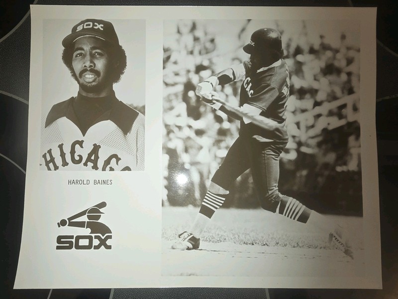 Vintage Harold Baines Chicago White Sox Baseball Photo Collage - Original 