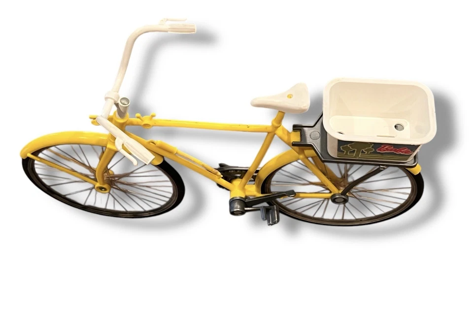 Barbie Bicicleta Amarilla Bicicleta 10 Velocidades Mattel #7777 1973 Cesta Pata Calcomanías Foto 2 de 4