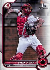 2022 Bowman Draft #BD-55 Logan Tanner Cincinnati Reds 1st Bowman