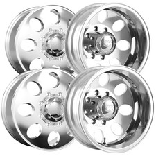 Set Of 4 Ion 167 Dually 17x6.5 8x165.1 Polished Wheels Rims