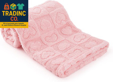 Plush Soft with Heart Checkered Baby Blanket,Fleece Infant Toddler Blankets for