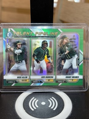 2021 Bowman - Talent Pipeline Allen, Holmes, Barrera Green Refractor /99