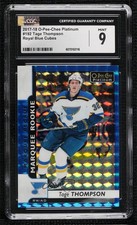 2017-18 O-Pee-Chee Platinum Royal Blue Cubes 70/99 Tage Thompson CGC 9 Mint 0bn4
