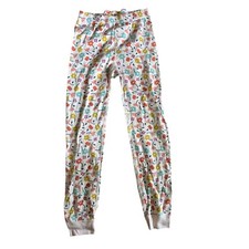 Hanna Andersson Pink Floral Flower Print Pajama Pants Girl's Size 8