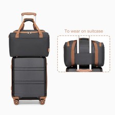 Small 20Inch Hard Shell Carry On Suitcase Cabin Luggage ABS+PC With Travel Bag
