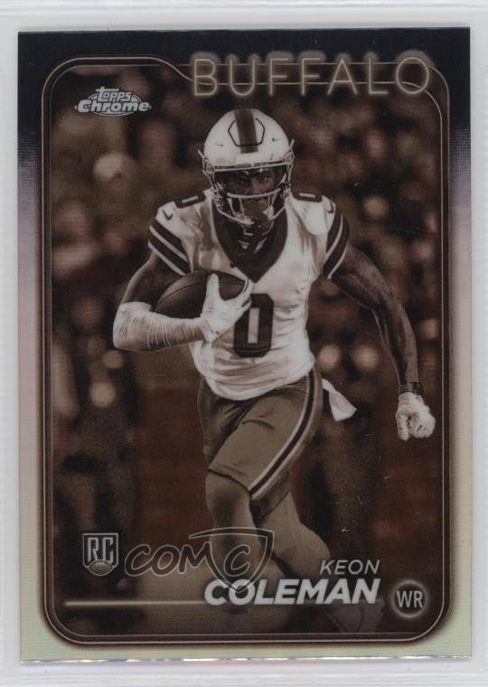 2024 Topps Chrome Rookies Sepia Refractor Keon Coleman #209 0vl5