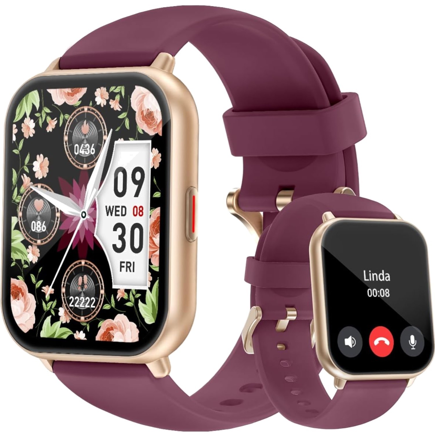 Smartwatch Damen Fitness Uhr Bluetooth Herzfrequenz Schrittzähler - Main Image