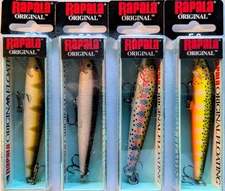 4 - RAPALA Original Floating Minnow - Size 9 - 3-1/2" - 3/16 oz. - Four Colors!