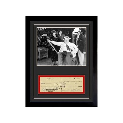WC Fields Framed Reproduction Cancelled Checks   Vintage Inspired