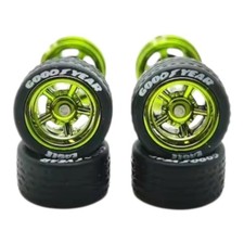 5 Sets Cragar Rims 11mm Goodyearwhitewall Rubber Tires For Hot Wheels Swap 164