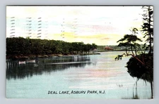 Asbury Park NJ-New Jersey, Deal Lake, Scenic View, c1908 Vintage Postcard