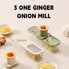 3 in 1 Mini Garlic Slicer Multi-Functional Mandoline Slicer Veggie Garlic Ginger