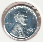 1943 WWII Lincoln Wheat Steel Penny Collectible US Collection Very Good War Coin