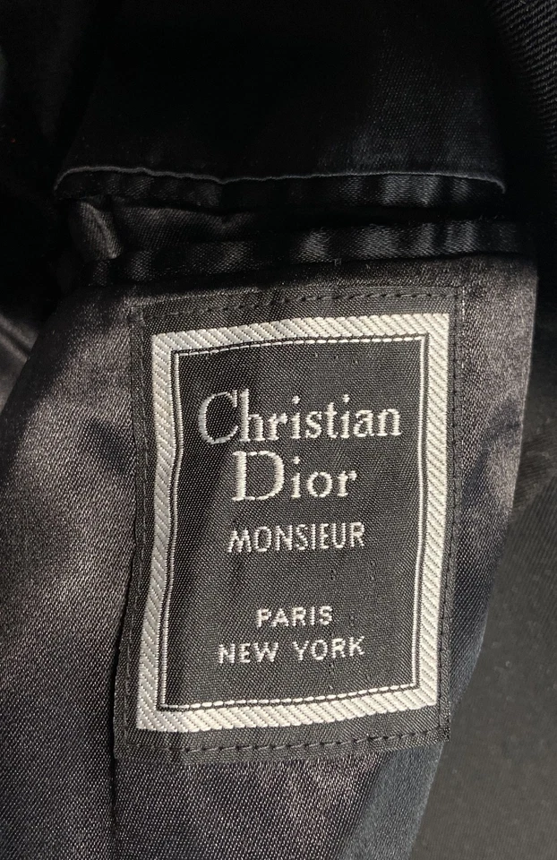 Christian Dior Men Black Vintage Trench Coat Size 40 - Image 3 of 4