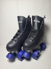 Chicago Skates Quad Roller Rink Skates Black w/Blue Wheels Mens Size 5