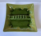 Large Vintage Royal Haeger Ashtray Green R1311