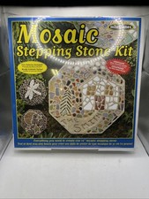 New Milestone Real Stain Glass Mosaic Stepping Stone 12” Kit Made in USA