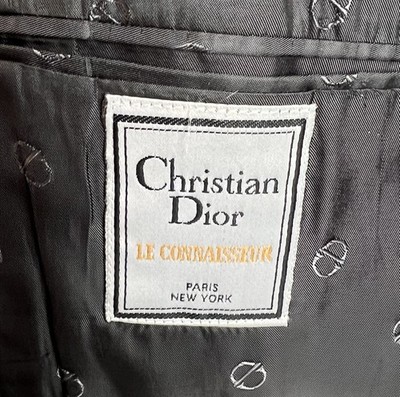 VTG Christian Dior Micro-check Plaid Virgin Wool Double Breasted